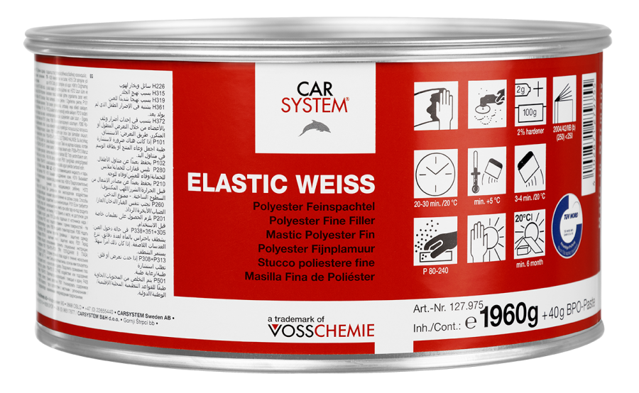 CAR SYSTEM TMEL ELASTIC WHITE 2,0kg 127975